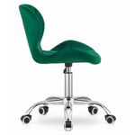 Casa si Gradina - Mobilier - Scaune si fotolii - Scaune - Scaun de birou, Mercaton, Avola, rotativ, catifea, verde, 53.5x55x72.5-86.5 cm - Infinity.ro