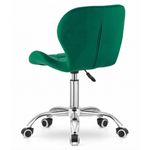 Casa si Gradina - Mobilier - Scaune si fotolii - Scaune - Scaun de birou, Mercaton, Avola, rotativ, catifea, verde, 53.5x55x72.5-86.5 cm - Infinity.ro