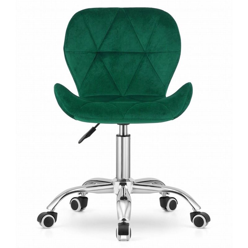 Casa si Gradina - Mobilier - Scaune si fotolii - Scaune - Scaun de birou, Mercaton, Avola, rotativ, catifea, verde, 53.5x55x72.5-86.5 cm - Infinity.ro