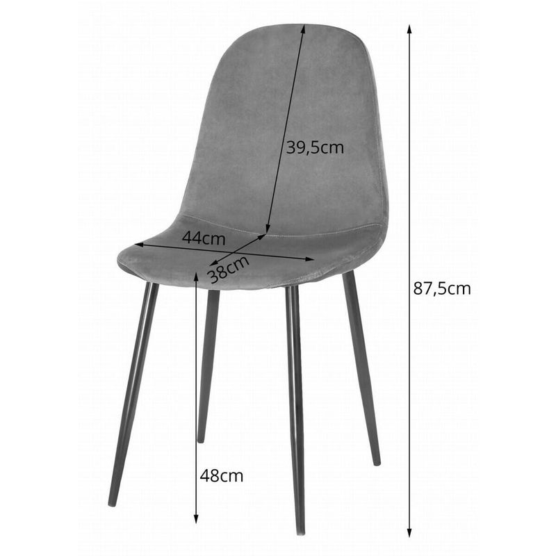 Casa si Gradina - Mobilier - Scaune si fotolii - Scaune - Set 4 scaune bucatarie/living, Mercaton, Como, catifea, metal, verde si negru, 44.5x50.5x87.5 cm - Infinity.ro