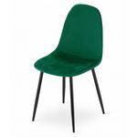 Casa si Gradina - Mobilier - Scaune si fotolii - Scaune - Set 4 scaune bucatarie/living, Mercaton, Como, catifea, metal, verde si negru, 44.5x50.5x87.5 cm - Infinity.ro