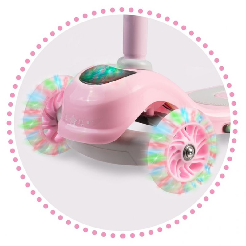 Sport si Outdoor - Role, trotinete si skateboard - Trotinete copii - Trotineta cu roti cu LED Ricokids Piko 765001 - Roz - Infinity.ro