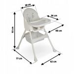 Jucarii, Copii si Bebe - Hrana si alaptare - Scaune de masa bebe - Scaun de masa 3 in 1 Ricokids Milo - Gri - Infinity.ro