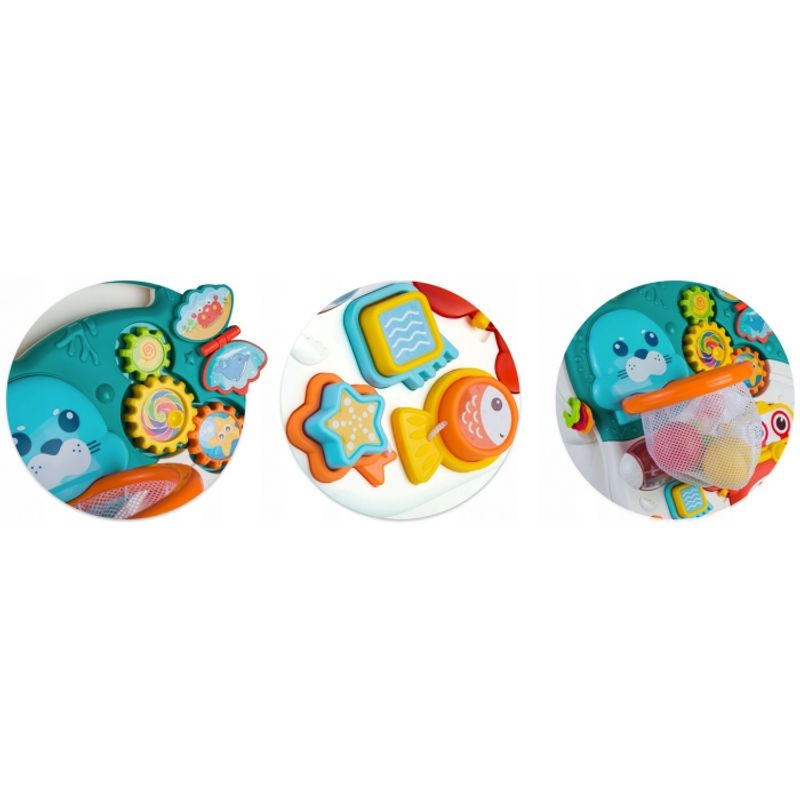 Jucarii, Copii si Bebe - Carucioare si articole de transport - Premergatoare - Antemergator educational 2 in 1 Ricokids RK-810 Alb cu albastru - Infinity.ro