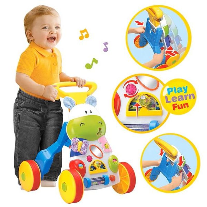 Jucarii, Copii si Bebe - Carucioare si articole de transport - Premergatoare - Premergator Hippo 2in1, Baby Walker Multifunctional, Muzica si lumini Jucarie pentru copii - Infinity.ro