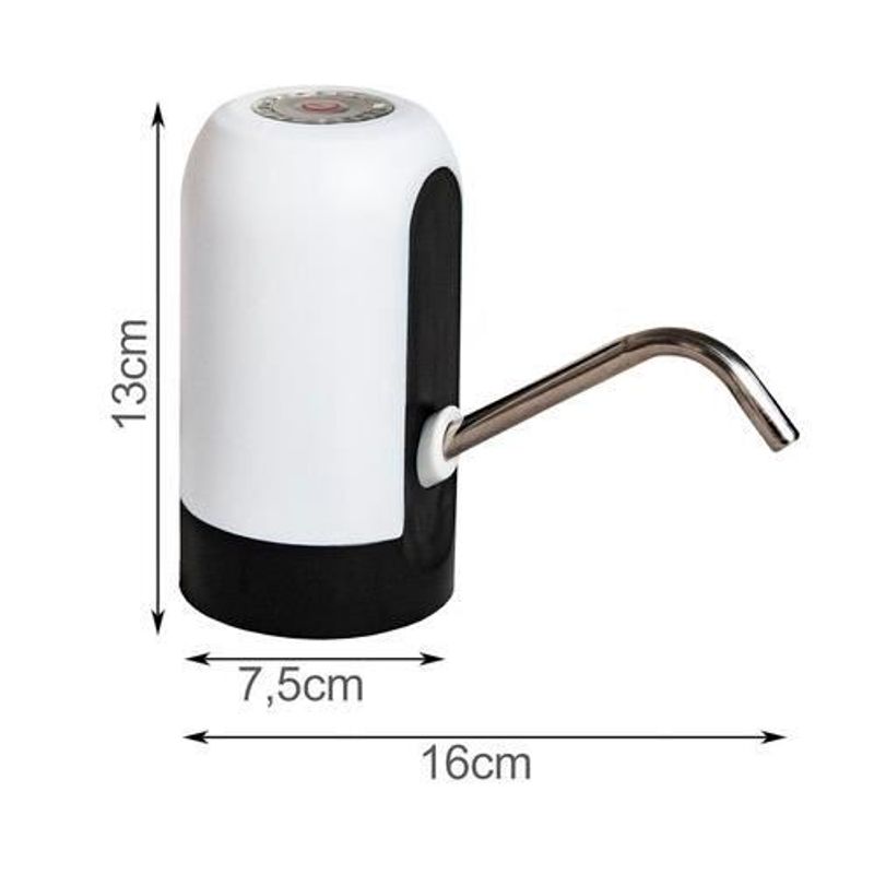 Casa si Gradina/Mobilier/Organizare si depozitare/Dozatoare/dispensere de apa - Pompa electrica pentru bidon de apa, dozator, incarcare USB, 7.5/16x13 cm, Ruhhy - Infinity.ro