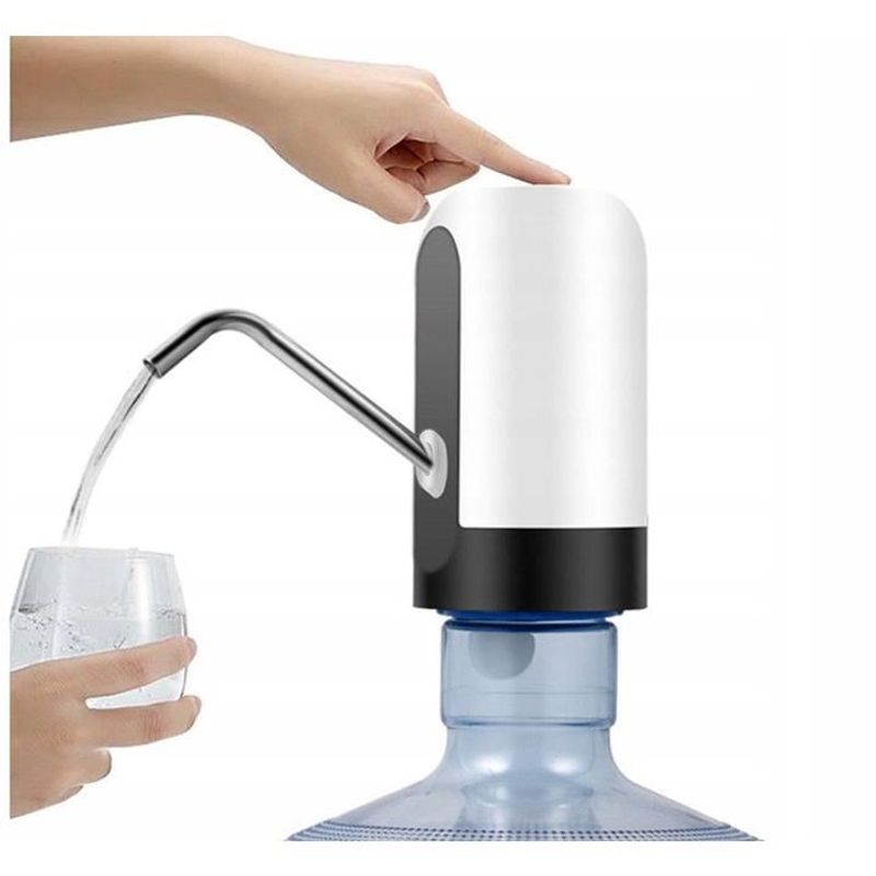 Casa si Gradina/Mobilier/Organizare si depozitare/Dozatoare/dispensere de apa - Pompa electrica pentru bidon de apa, dozator, incarcare USB, 7.5/16x13 cm, Ruhhy - Infinity.ro