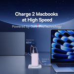 Laptop, Telefoane si Tablete - Telefoane mobile si accesorii - Accesorii Telefoane - Incarcatoare telefoane - Incarcator 2x USB, 2x Type-C, 100W + Cablu Type-C, 100W, 20V, 5A, 1m, Baseus GaN6 Pro (P10162705532-00), mov - Infinity.ro