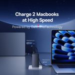 Laptop, Telefoane si Tablete - Telefoane mobile si accesorii - Accesorii Telefoane - Incarcatoare telefoane - Incarcator 2x USB, 2x Type-C, 100W + Cablu Type-C, 100W, 20V, 5A, 1m, Baseus GaN6 Pro (P10162705112-00), negru - Infinity.ro