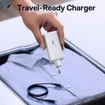 Laptop, Telefoane si Tablete - Telefoane mobile si accesorii - Accesorii Telefoane - Incarcatoare telefoane - Incarcator 2x USB, 2x Type-C, 100W + Cablu Type-C, 100W, 20V, 5A, 1m, Baseus GaN6 Pro (P10162705212-00), alb - Infinity.ro