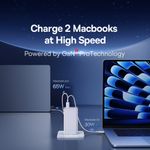 Laptop, Telefoane si Tablete - Telefoane mobile si accesorii - Accesorii Telefoane - Incarcatoare telefoane - Incarcator 2x USB, 2x Type-C, 100W + Cablu Type-C, 100W, 20V, 5A, 1m, Baseus GaN6 Pro (P10162705212-00), alb - Infinity.ro