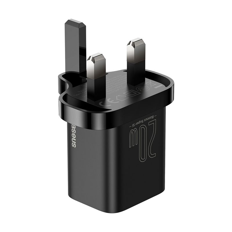 Laptop, Telefoane si Tablete - Telefoane mobile si accesorii - Accesorii Telefoane - Incarcatoare telefoane - Incarcator Type-C cu Plug UK, Quick Charge 20W, Baseus Super Si (CCSUP-K01), negru - Infinity.ro