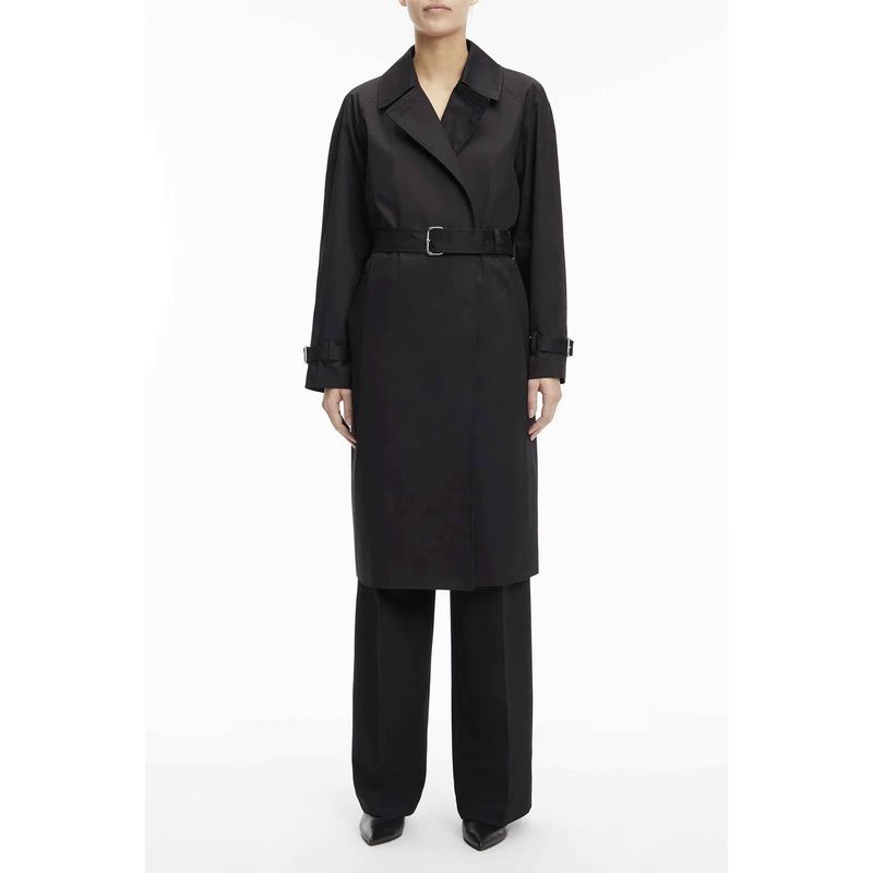 Fashion, accesorii si bijuterii - Femei - Imbracaminte femei - Paltoane si trenciuri femei - Trench dama Calvin Klein K20K204999, 38 EU Negru - Infinity.ro