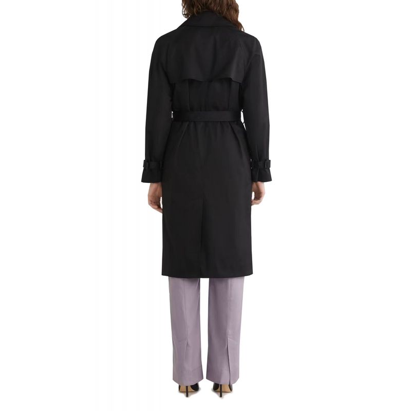 Fashion, accesorii si bijuterii - Femei - Imbracaminte femei - Paltoane si trenciuri femei - Trench dama Calvin Klein K20K204999, 38 EU Negru - Infinity.ro