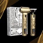 Ingrijire personala si Cosmetice - Aparate & accesorii ingrijire personala - Aparate de ras si tuns - Aparate de ras electrice - Set Masina de Tuns Parul si Aparat de Ras, Trei Lame, Fara Fir, USB, Display, Impermeabil, Lama Ceramica din Titan - Infinity.ro