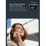 TV, Audio-Video si Foto - Portabile audio - Casti audio - Casti Wireless, Smart Case cu Touch Screen, Noise Cancelling 360°, Microfon, Control Tactil, Compatibil cu Bluetooth 5.3 - Infinity.ro