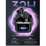TV, Audio-Video si Foto - Portabile audio - Casti audio - Casti Wireless, Smart Case cu Touch Screen, Noise Cancelling 360°, Microfon, Control Tactil, Compatibil cu Bluetooth 5.3 - Infinity.ro