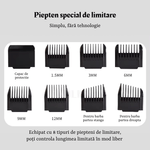 Ingrijire personala si Cosmetice - Aparate & accesorii ingrijire personala - Aparate de ras si tuns - Aparate de tuns - Set Masina de Tuns, Afisaj LED, Turbo, 5 Nivele de Reglare a Lungimii, Rezistenta la Apa, 200 min Autonomie, Negru - Infinity.ro