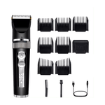 Ingrijire personala si Cosmetice - Aparate & accesorii ingrijire personala - Aparate de ras si tuns - Aparate de tuns - Set Masina de Tuns, Afisaj LED, Turbo, 5 Nivele de Reglare a Lungimii, Rezistenta la Apa, 200 min Autonomie, Negru - Infinity.ro