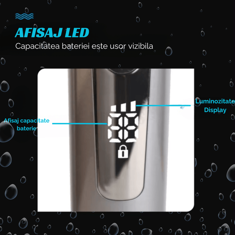 Ingrijire personala si Cosmetice - Aparate & accesorii ingrijire personala - Aparate de ras si tuns - Aparate de tuns - Set Masina de Tuns, Afisaj LED, Turbo, 5 Nivele de Reglare a Lungimii, Rezistenta la Apa, 200 min Autonomie, Negru - Infinity.ro