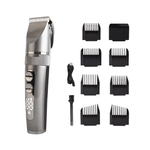 Ingrijire personala si Cosmetice - Aparate & accesorii ingrijire personala - Aparate de ras si tuns - Aparate de tuns - Set Masina de Tuns, Afisaj LED, Turbo, 5 Nivele de Reglare a Lungimii, Rezistenta la Apa, 200 min Autonomie, Argintiu - Infinity.ro