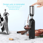 Casa si Gradina - Bucatarie si vesela - Accesorii bar - Tirbusoane si dopuri - Decantor cu Aerator de Vin, Electric Reincarcabil USB, Inox, Buton Pornire-Oprire, FilSAB - Infinity.ro