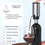 Casa si Gradina - Bucatarie si vesela - Accesorii bar - Tirbusoane si dopuri - Decantor cu Aerator de Vin, Electric Reincarcabil USB, Inox, Buton Pornire-Oprire, FilSAB - Infinity.ro