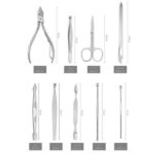 Trusa Manichiura si Pedichiura 19 Piese Inox Premium, Cutie Eleganta si Portabila, Cadou Ideal pentru Ingrijire Personala