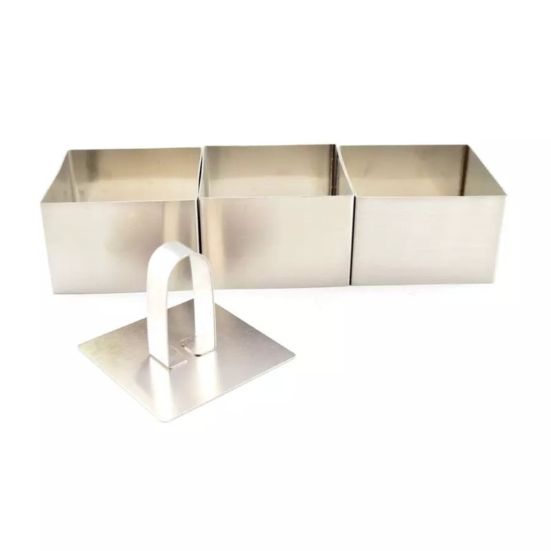 Casa si Gradina - Bucatarie si vesela - Organizare si depozitare bucatarie - Cutii alimentare - Set de formare a alimentelor, forma patrata, cu presa pentru indepartarea mancarii - Infinity.ro