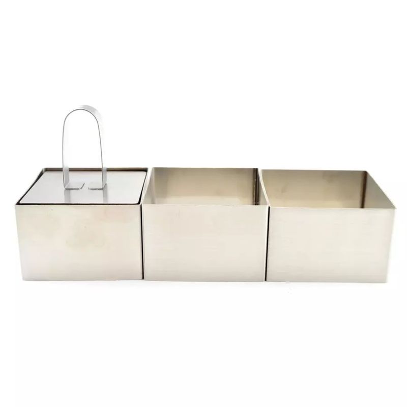 Casa si Gradina - Bucatarie si vesela - Organizare si depozitare bucatarie - Cutii alimentare - Set de formare a alimentelor, forma patrata, cu presa pentru indepartarea mancarii - Infinity.ro