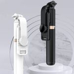 Laptop, Telefoane si Tablete - Telefoane mobile si accesorii - Accesorii Telefoane - Selfie stick-uri - Selfie Stick cu Trepied si Telecomanda, 74cm, Techsuit (Q03), negru - Infinity.ro