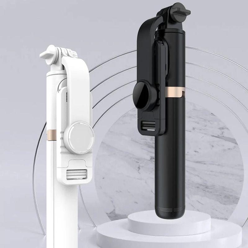 Laptop, Telefoane si Tablete - Telefoane mobile si accesorii - Accesorii Telefoane - Selfie stick-uri - Selfie Stick cu Trepied si Telecomanda, 74cm, Techsuit (Q03), negru - Infinity.ro