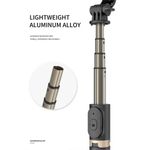 Laptop, Telefoane si Tablete - Telefoane mobile si accesorii - Accesorii Telefoane - Selfie stick-uri - Selfie Stick cu Trepied si Telecomanda, 74cm, Techsuit (Q03), negru - Infinity.ro