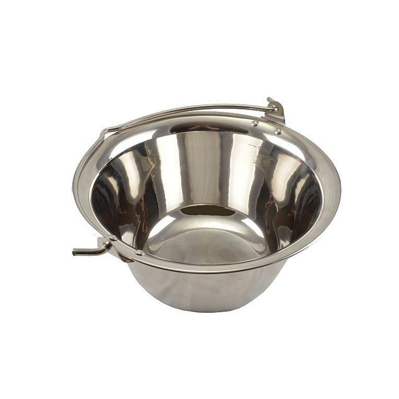 Casa si Gradina - Bucatarie si vesela - Vase pentru gatit - Oale si cratite - Set ceaun inox 6lit. tip gros cu suport 1,2m si lingura de lemn 40cm - Infinity.ro