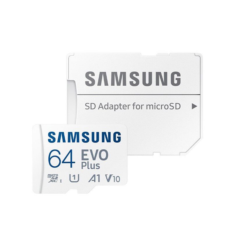 Laptop, Telefoane si Tablete - Telefoane mobile si accesorii - Accesorii Telefoane - Carduri memorie si card reader - Card de Memorie cu Adaptor, 64GB, Samsung Evo Plus (MB-MC64KA/EU), alb - Infinity.ro