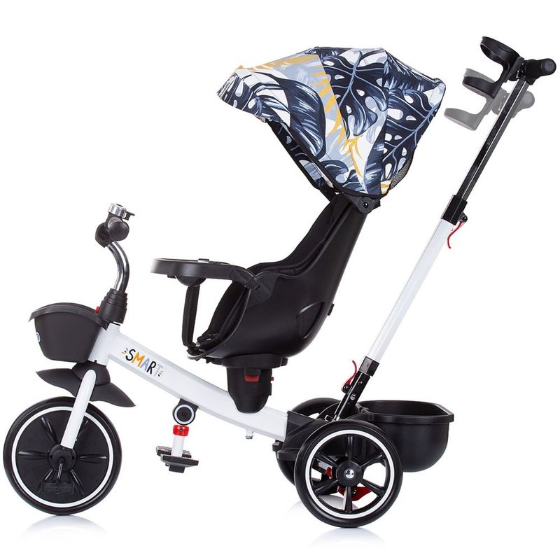 Jucarii, Copii si Bebe - Jucarii si jocuri - Jucarii de exterior - Triciclete - Tricicleta Chipolino Smart cu sezut reversibil, Negru/Alb - Infinity.ro