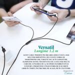 Laptop, Telefoane si Tablete - Telefoane mobile si accesorii - Accesorii Telefoane - Cabluri si adaptoare telefoane - Cablu de incarcare rapida 2.1A, 3 in 1, compatibil iPhone, Android si Type-C, conexiune sigura, 1.2 m, Negru - Infinity.ro