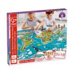 Jucarii, Copii si Bebe - Jucarii si jocuri - Jocuri si puzzle - Puzzle - Hape puzzle 2-in-1 turul lumii - Infinity.ro