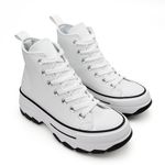 Fashion, accesorii si bijuterii - Femei - Incaltaminte femei - Sneakers si tenisi femei - Tenisi inalti de dama, cu talpa flatform ,TD1272,Alb 39 EU - Infinity.ro