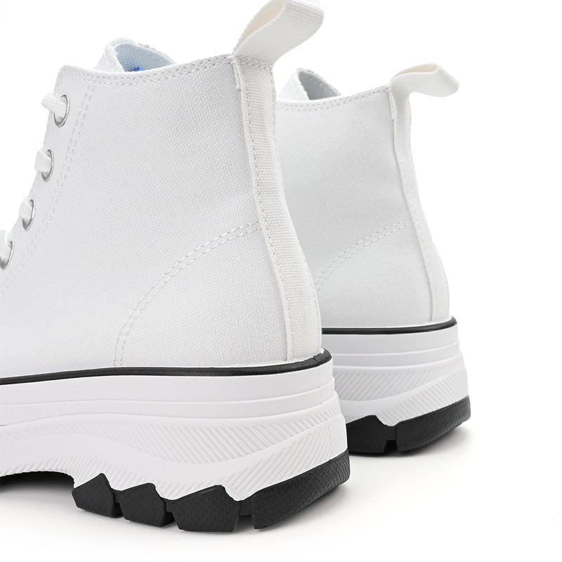 Fashion, accesorii si bijuterii - Femei - Incaltaminte femei - Sneakers si tenisi femei - Tenisi inalti de dama, cu talpa flatform ,TD1272,Alb 39 EU - Infinity.ro