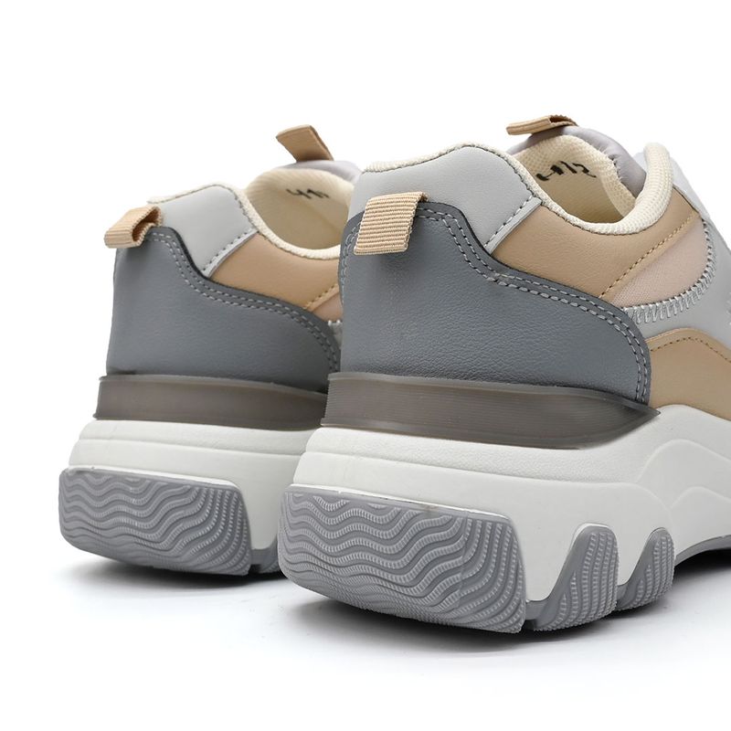 Fashion, accesorii si bijuterii - Femei - Incaltaminte femei - Sneakers si tenisi femei - Pantofi sport De dama ,cu insertii de plasa,D1347,Bej 37 - Infinity.ro