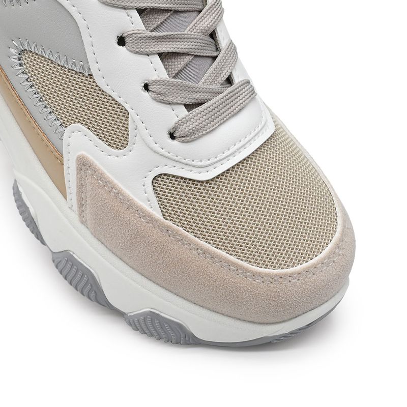 Fashion, accesorii si bijuterii - Femei - Incaltaminte femei - Sneakers si tenisi femei - Pantofi sport De dama ,cu insertii de plasa,D1347,Bej 37 - Infinity.ro