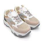 Fashion, accesorii si bijuterii - Femei - Incaltaminte femei - Sneakers si tenisi femei - Pantofi sport De dama ,cu insertii de plasa,D1347,Bej 37 - Infinity.ro