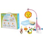 Jucarii, Copii si Bebe - Jucarii si jocuri - Jucarii bebelusi - Jucarii interactive bebelusi - Carusel muzical pentru pat, cu proiector, sunete, Sarra Happy Animals - Infinity.ro