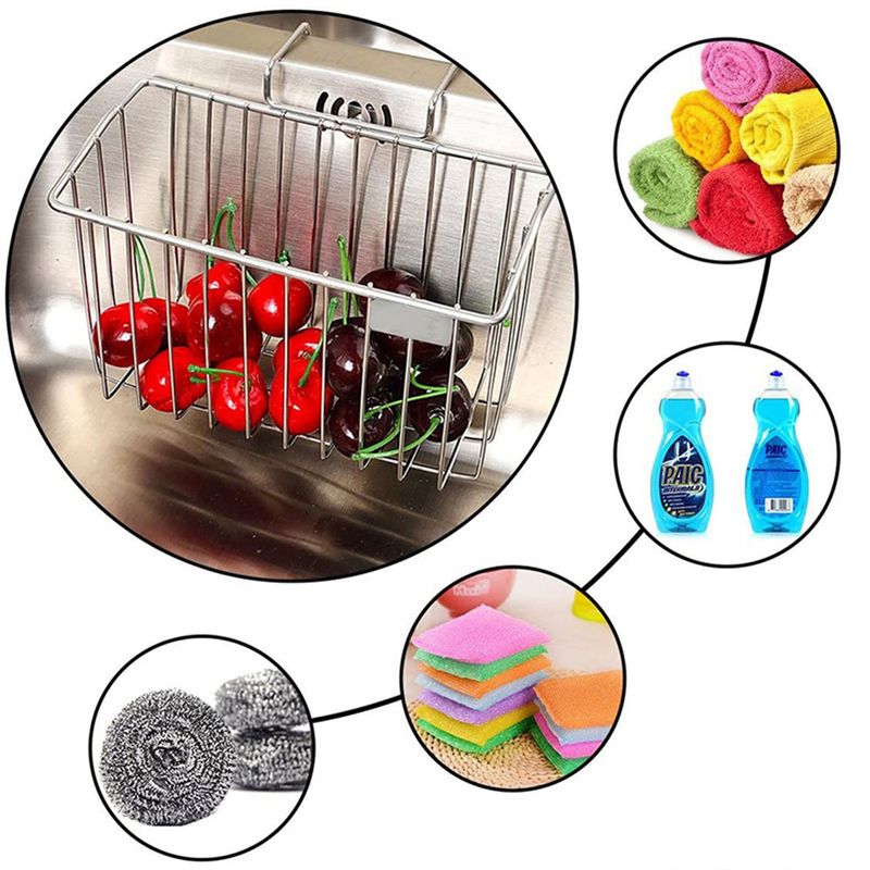 Casa si Gradina - Bucatarie si vesela - Organizare si depozitare bucatarie - Scurgator vase - Suport pentru bureti de vase, inox - Zokura - Infinity.ro