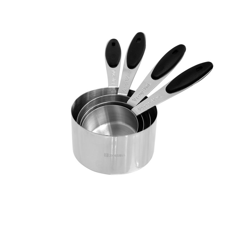Casa si Gradina - Bucatarie si vesela - Ustensile bucatarie - Ustensile de masurat de bucatarie - Set 4 cupe masurare ingrediente, inox - Zokura - Infinity.ro