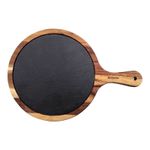 Casa si Gradina - Bucatarie si vesela - Vesela si tacamuri - Platouri de bucatarie - Platou servire din lemn acacia si ardezie, 36,7 x 25 cm - Zokura - Infinity.ro