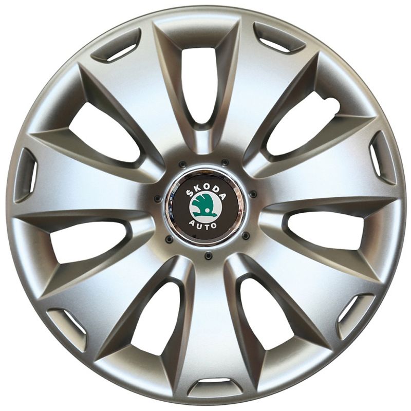 Auto si Moto - Anvelope si jante - Accesorii roti - Capace roti - Set 4 capace roti Kerime R16, potrivite jantelor de 16 inch, pentru Skoda, Model 417 - Infinity.ro