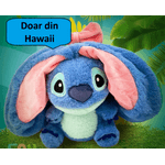 Jucarii, Copii si Bebe - Jucarii si jocuri - Jucarii de plus - Jucarie de Plus tip Stitch, Moale si Catifelat, dimensiune 20cm, culoare Albastru/Verde - Infinity.ro