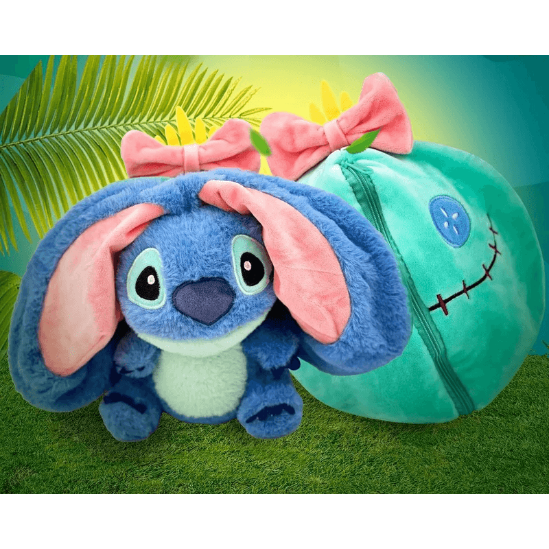 Jucarii, Copii si Bebe - Jucarii si jocuri - Jucarii de plus - Jucarie de Plus tip Stitch, Moale si Catifelat, dimensiune 20cm, culoare Albastru/Verde - Infinity.ro